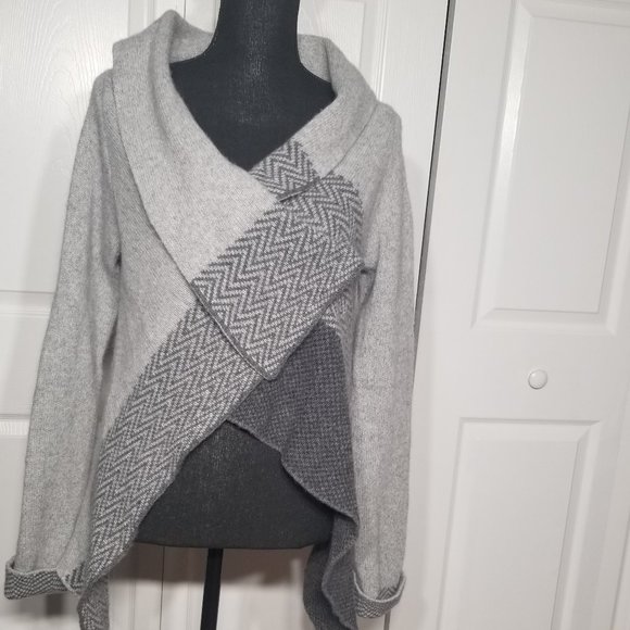 A. IDA Sweaters - Italian Cross Over Wool Sweater